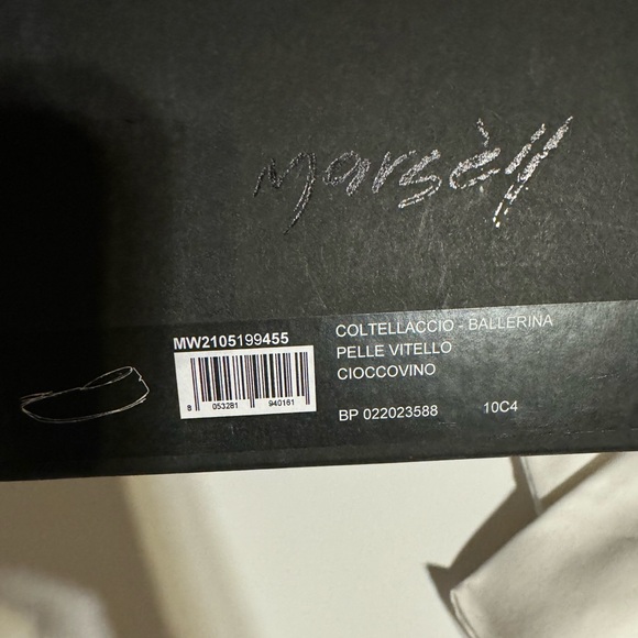 Marsell Coltellaccio Ballerina Flats Cioccovino Burgundy 39/9 NWT - Picture 10 of 10